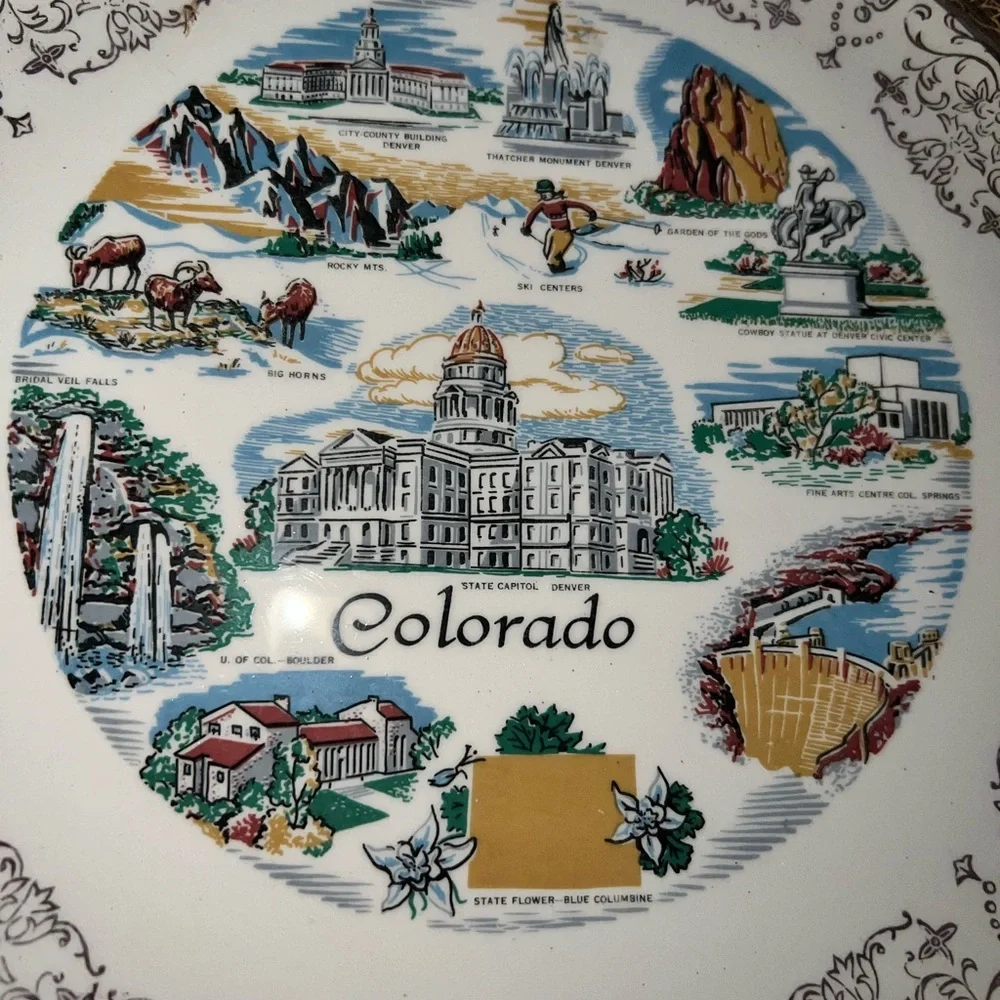Vintage‎ Colorado collectors plate 10 1/2”
